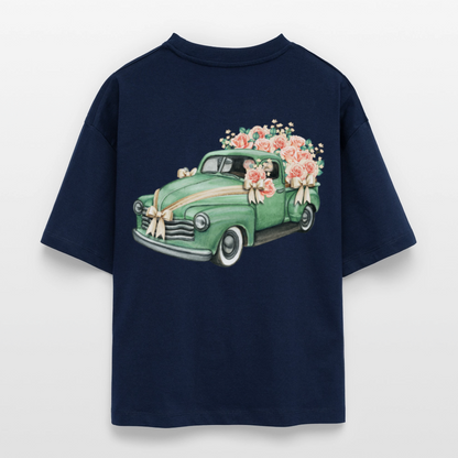 ♻️ 100% Bio Baumwolle Frauen Boxy T-Shirt - Navy