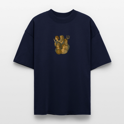 ♻️ 100% Bio Baumwolle Oversized T-Shirt Greece - Navy