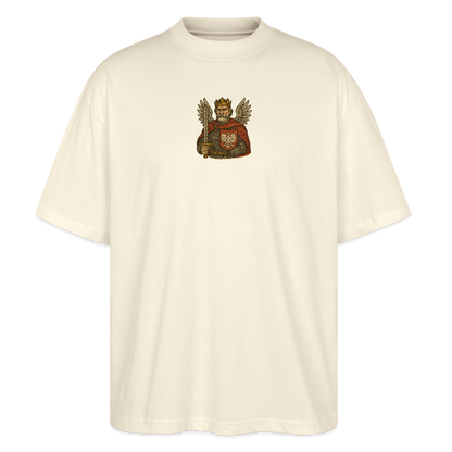 ♻️ 100% Bio Baumwolle Oversized T-Shirt Poland - Weißgrau