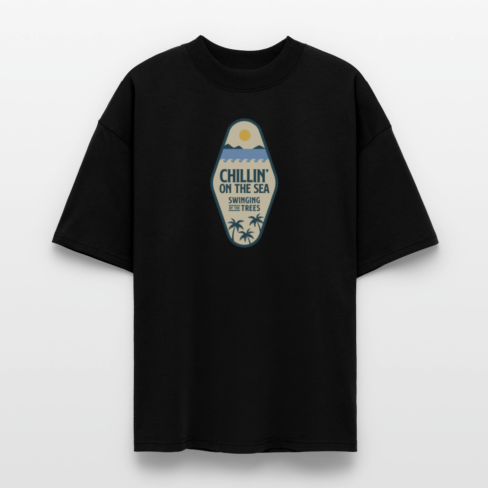 ♻️ 100% Bio Baumwolle Oversized T-Shirt - Schwarz