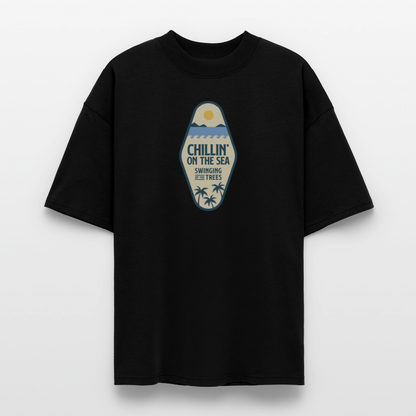 ♻️ 100% Bio Baumwolle Oversized T-Shirt - Schwarz
