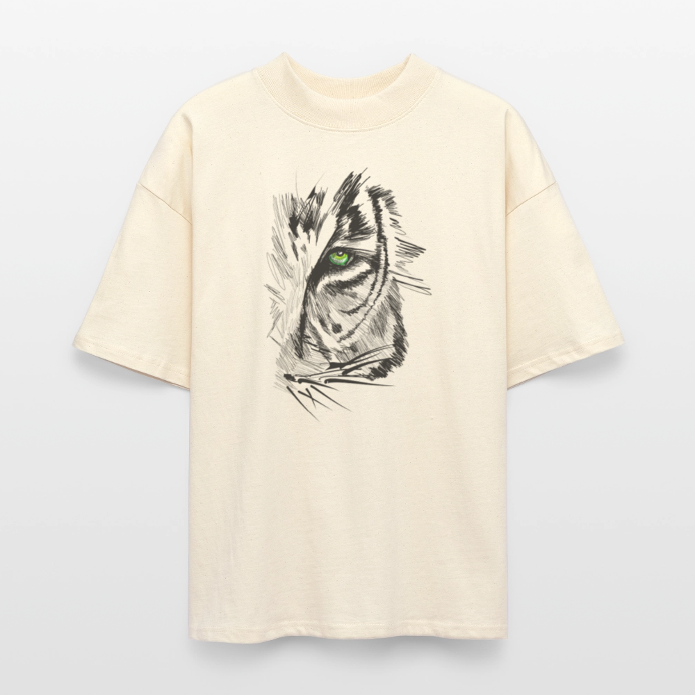 ♻️ 100% Bio Baumwolle Oversized T-Shirt - Weißgrau