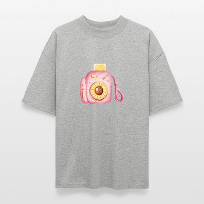 ♻️ 100% Bio Baumwolle Oversized T-Shirt - Grau meliert