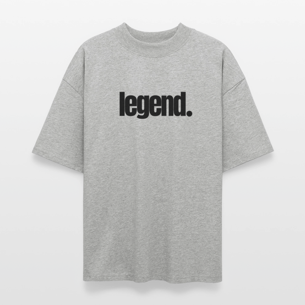 ♻️ 100% Bio Baumwolle Oversized T-Shirt - Grau meliert