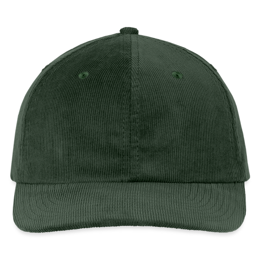 Personalisierbares Cord Cap - Tannengrün