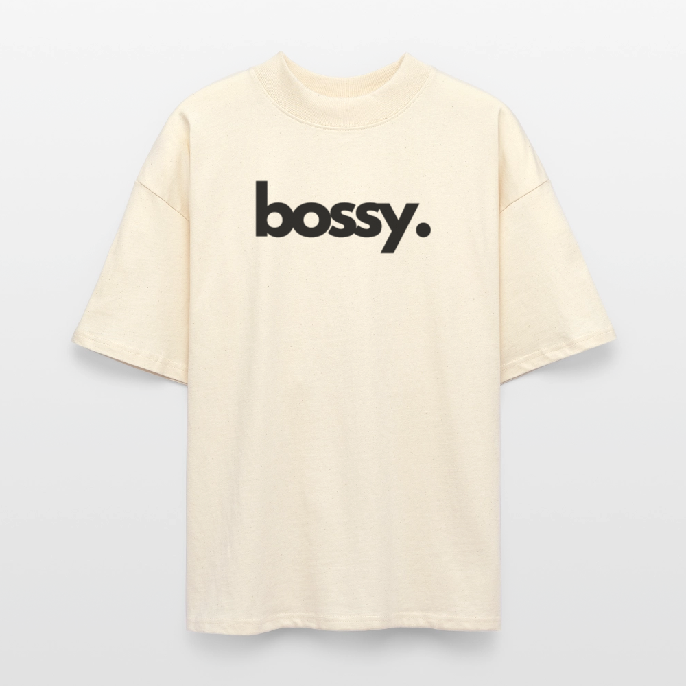 ♻️ 100% Bio Baumwolle Oversized Frauen T-Shirt - Weißgrau