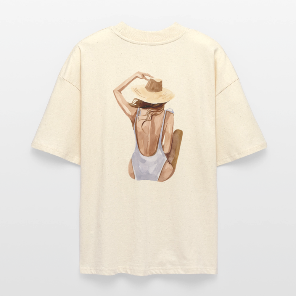 ♻️ 100% Bio Baumwolle Oversized T-Shirt - Weißgrau