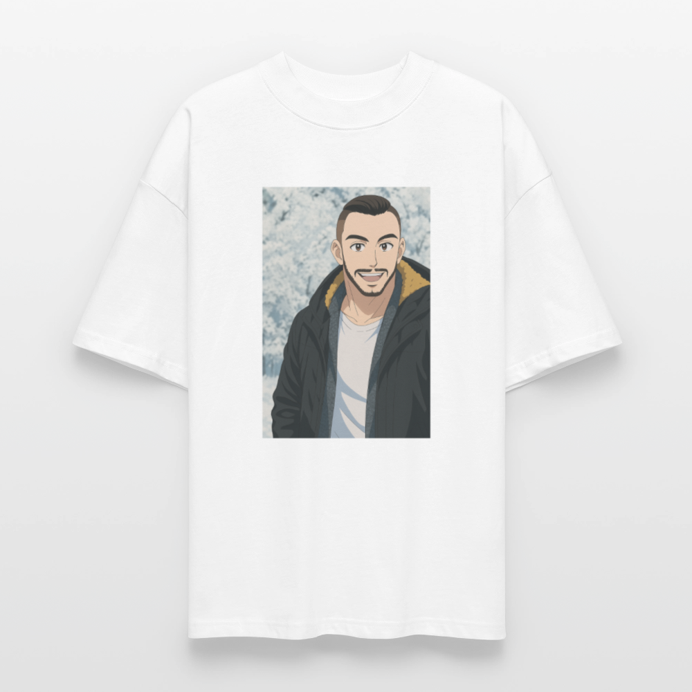 Dein persönliches Anime-Oversized Unisex Organic T-shirt Blaster – Individualisiertes Kunstwerk - white