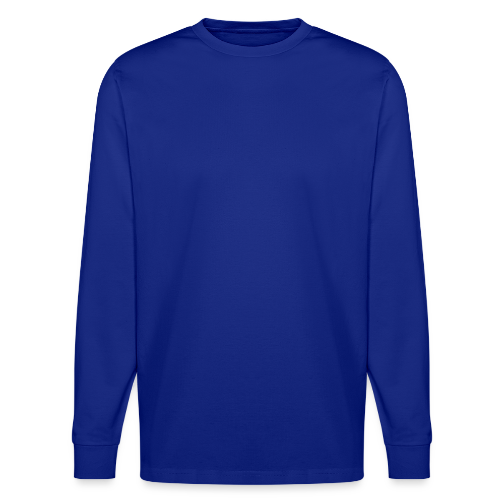 Personalisierbares Unisex 100% BIO Baumwolle-Langarmshirt - Königsblau