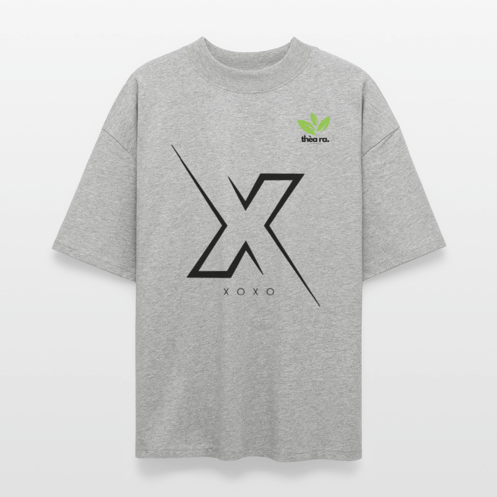 ♻️ 100% Bio Baumwolle Oversized T-Shirt - Grau meliert