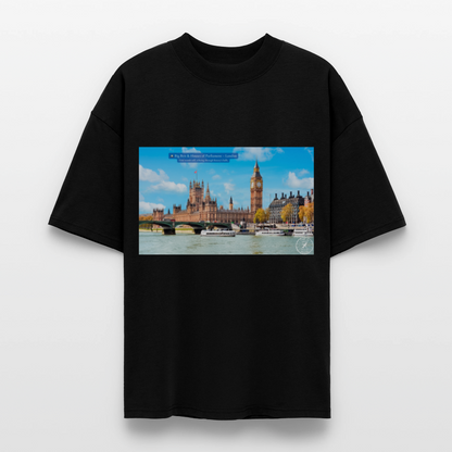 THÈA RA – "London Moment" Oversized Unisex Organic T-shirt Blaster - black