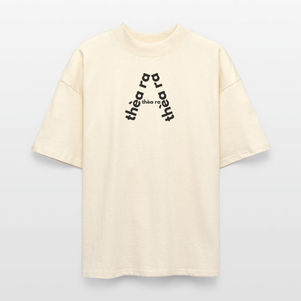 ♻️ 100% Bio Baumwolle Oversized T-Shirt - Weißgrau