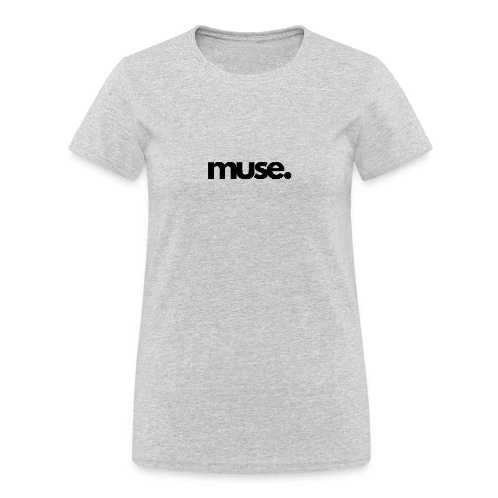 Frauen Heavy T-Shirt 100% Baumwolle - Grau meliert