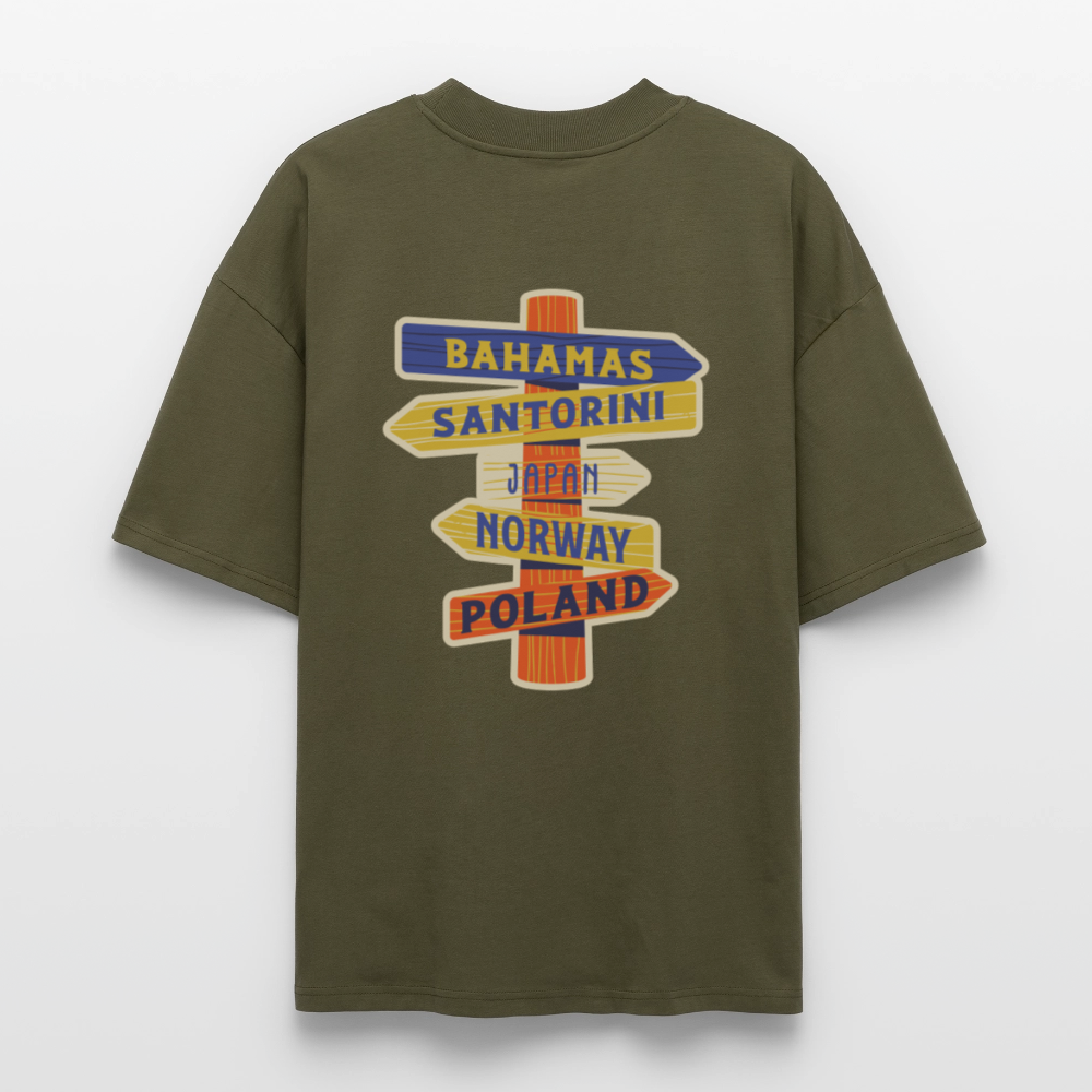 ♻️ 100% Bio Baumwolle Oversized T-Shirt - Khaki