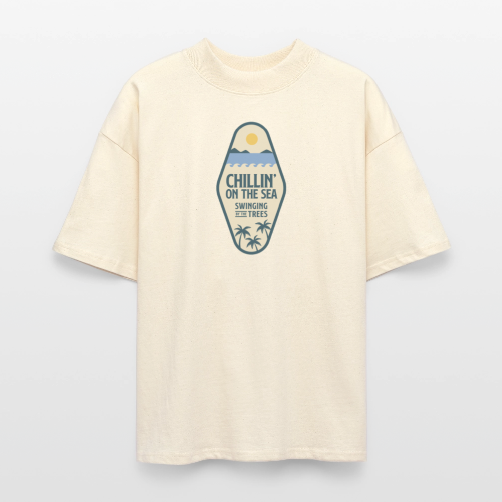 ♻️ 100% Bio Baumwolle Oversized T-Shirt - Weißgrau
