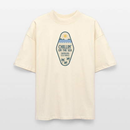 ♻️ 100% Bio Baumwolle Oversized T-Shirt - Weißgrau
