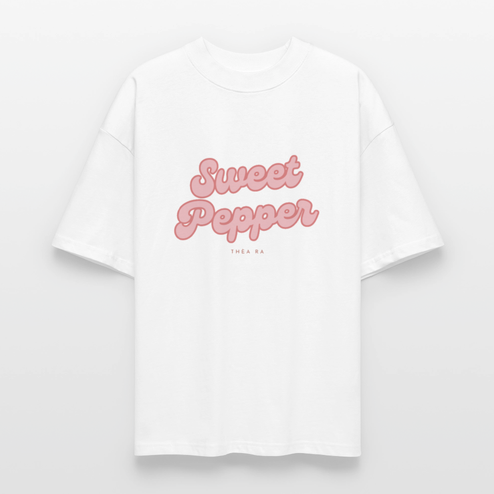 ♻️ 100% Bio Baumwolle Oversized Frauen T-Shirt - Weiß
