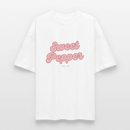♻️ 100% Bio Baumwolle Oversized Frauen T-Shirt - Weiß