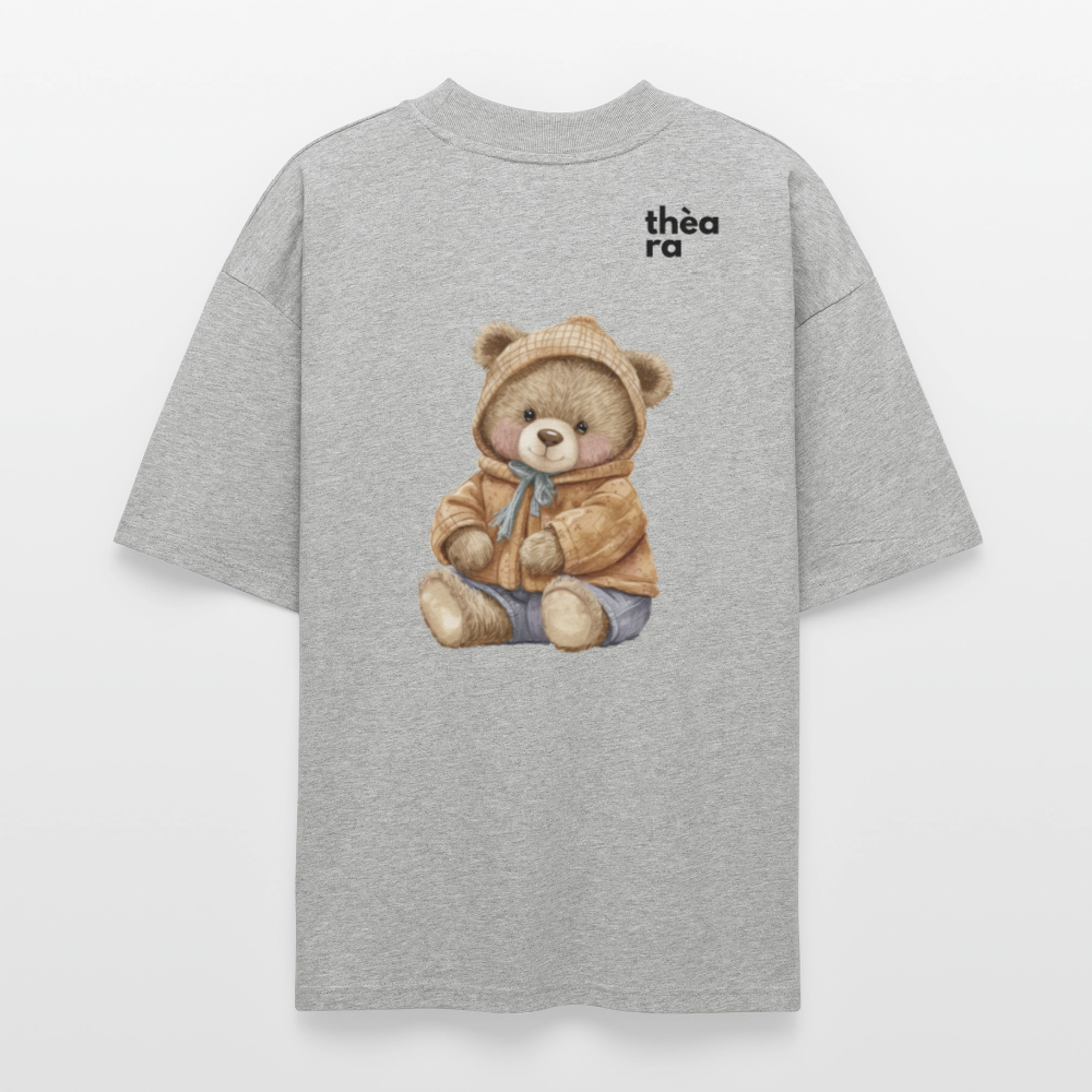 ♻️ 100% Bio Baumwolle Oversized T-Shirt - Grau meliert