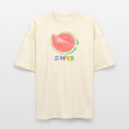 ♻️ 100% Bio Baumwolle Oversized T-Shirt - Weißgrau