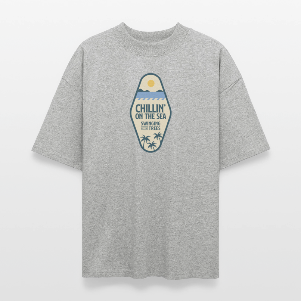 ♻️ 100% Bio Baumwolle Oversized T-Shirt - Grau meliert