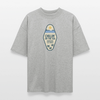 ♻️ 100% Bio Baumwolle Oversized T-Shirt - Grau meliert