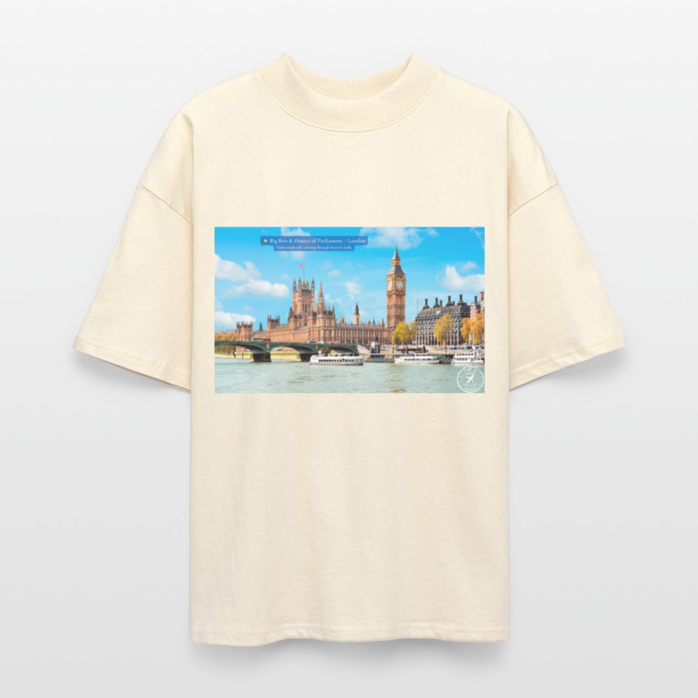 THÈA RA – "London Moment" Oversized Unisex Organic T-shirt Blaster - natural raw