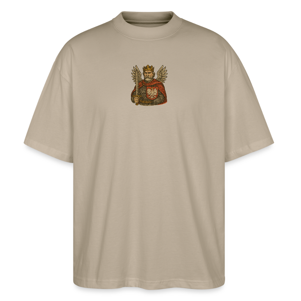 ♻️ 100% Bio Baumwolle Oversized T-Shirt Poland - Steingrau