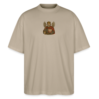 ♻️ 100% Bio Baumwolle Oversized T-Shirt Poland - Steingrau
