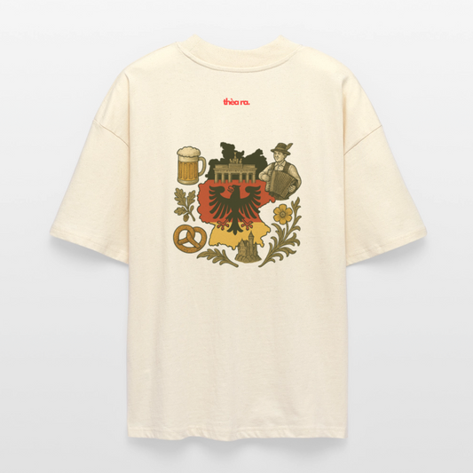 ♻️ 100% Bio Baumwolle Oversized Unisex T-Shirt - Weißgrau
