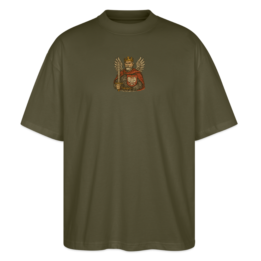 ♻️ 100% Bio Baumwolle Oversized T-Shirt Poland - Khaki