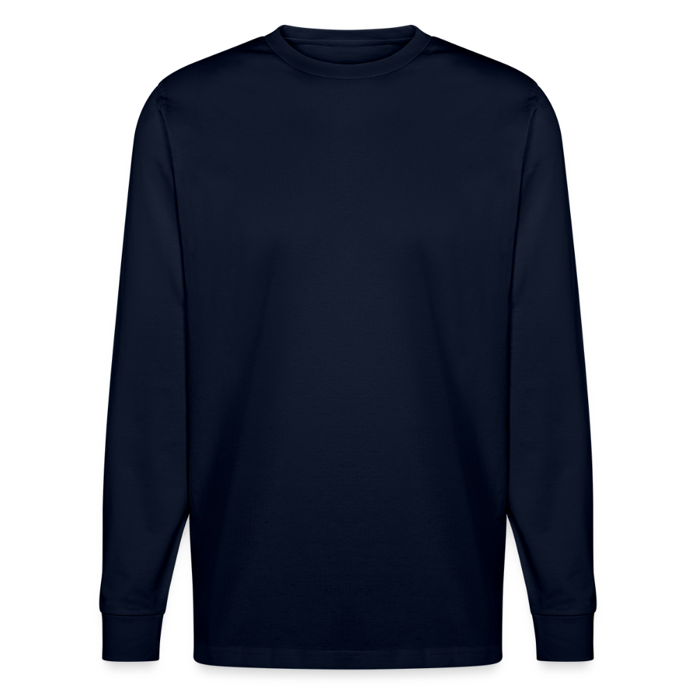 Personalisierbares Unisex 100% BIO Baumwolle-Langarmshirt - Navy
