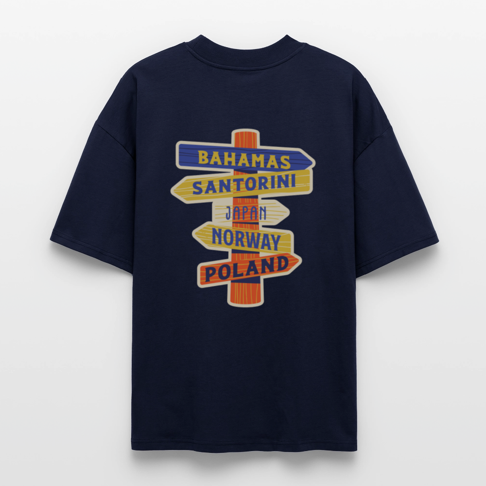 ♻️ 100% Bio Baumwolle Oversized T-Shirt - Navy