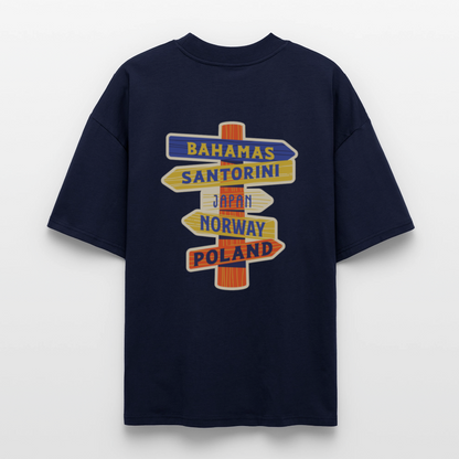 ♻️ 100% Bio Baumwolle Oversized T-Shirt - Navy