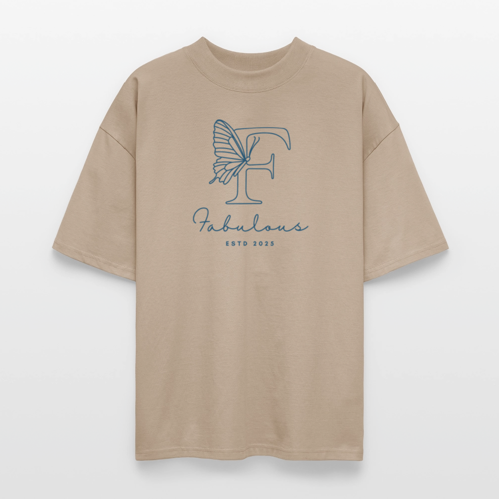 ♻️ 100% Bio Baumwolle Oversized T-Shirt - Steingrau