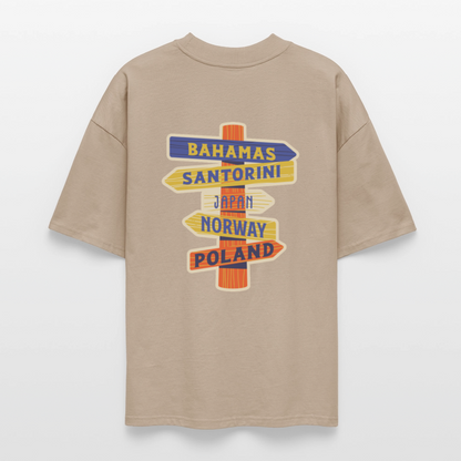 ♻️ 100% Bio Baumwolle Oversized T-Shirt - Steingrau