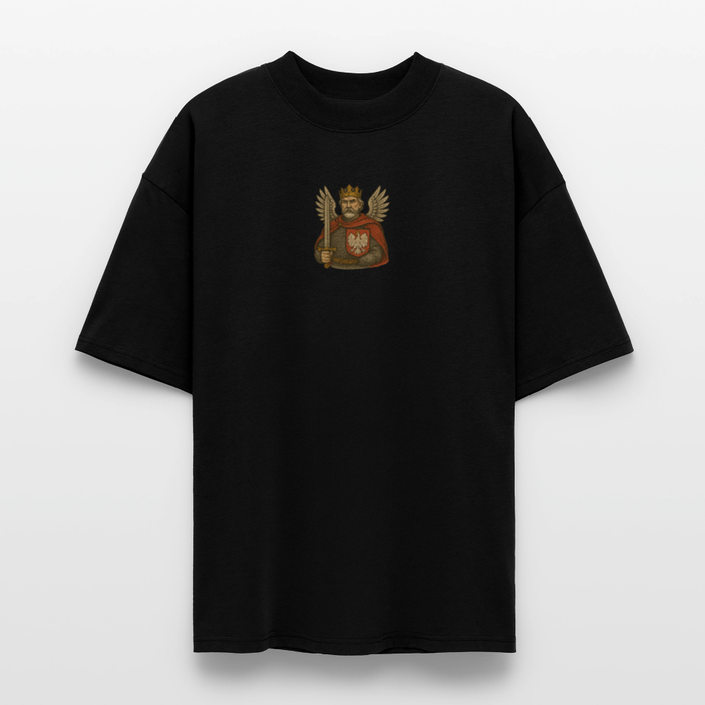 ♻️ 100% Bio Baumwolle Oversized T-Shirt Poland - Schwarz