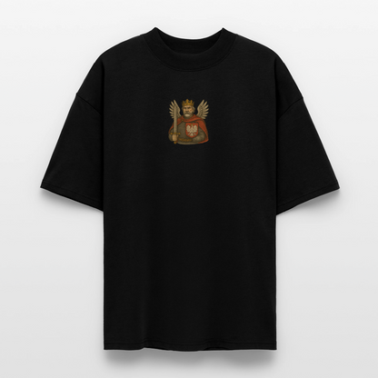♻️ 100% Bio Baumwolle Oversized T-Shirt Poland - Schwarz