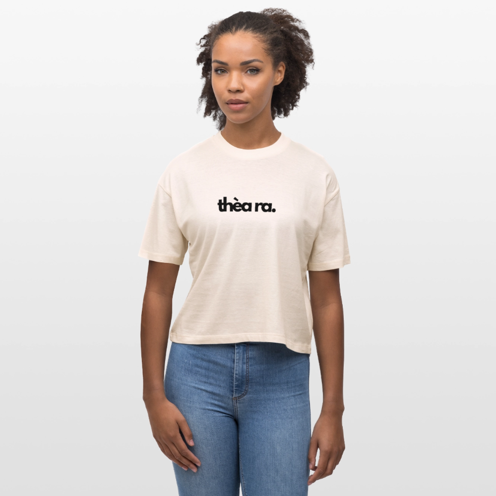 ♻️ 100% Bio Baumwolle Oversized Frauen T-Shirt - Weißgrau