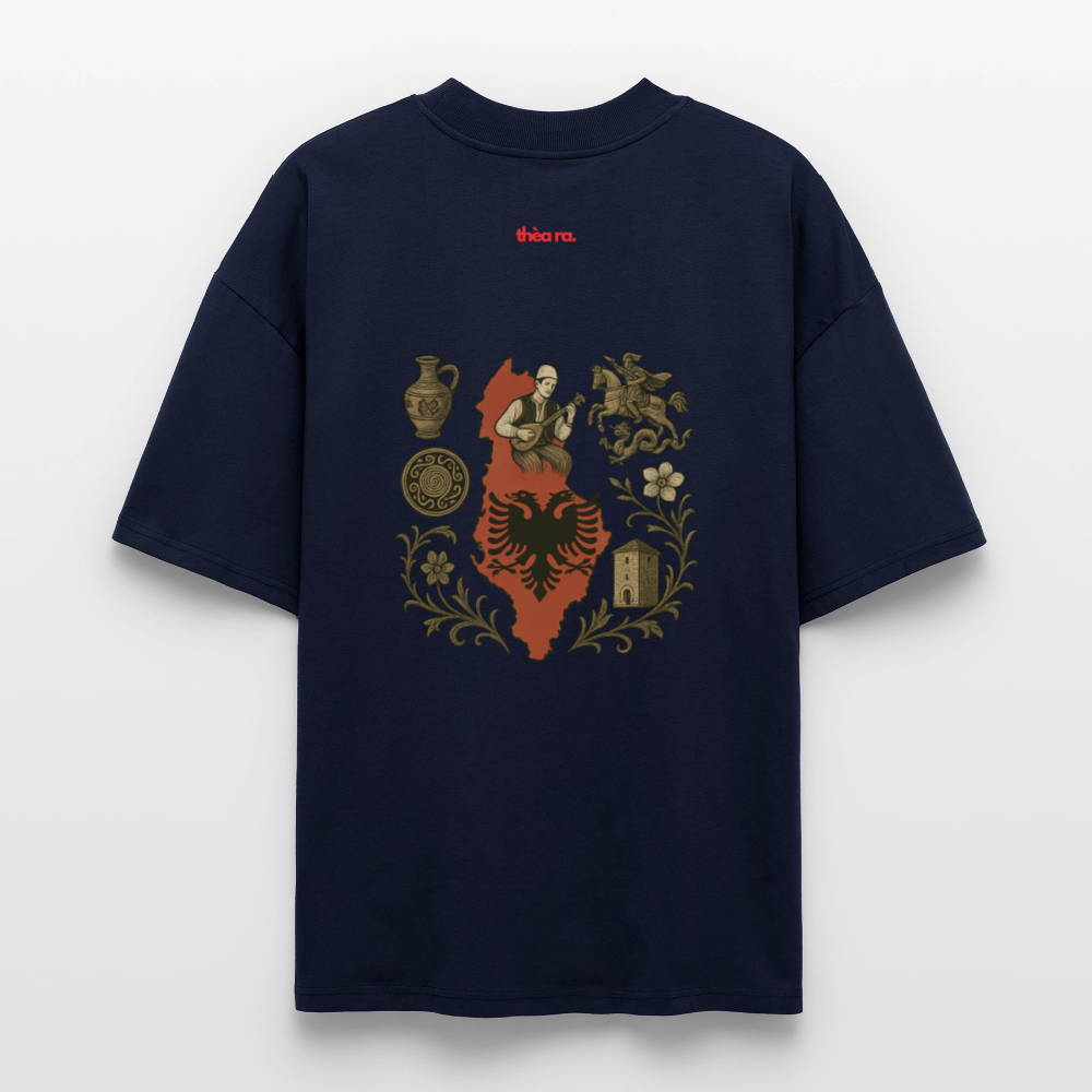 ♻️ 100% Bio Baumwolle Oversized Unisex T-Shirt - Navy