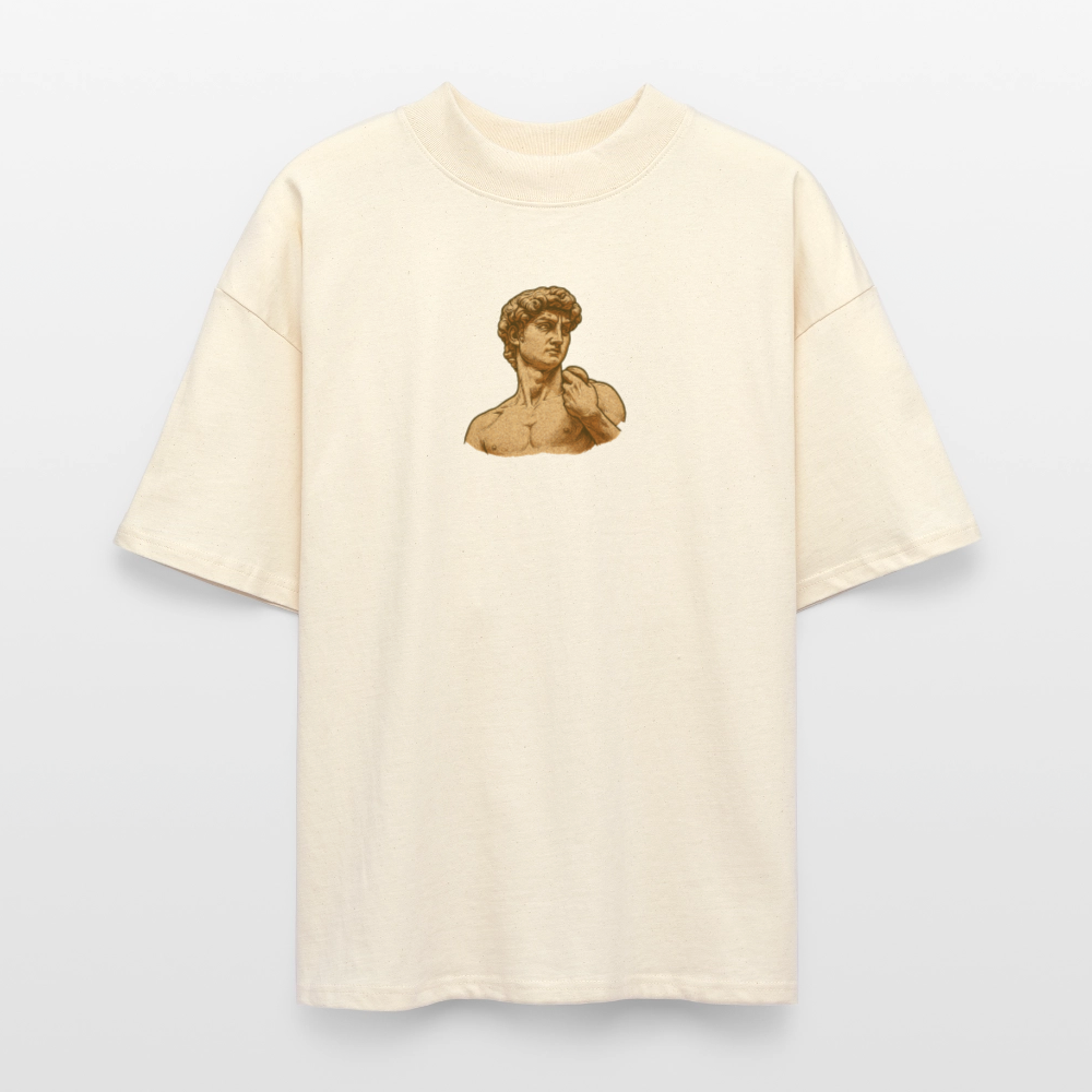 ♻️ 100% Bio Baumwolle Oversized T-Shirt Italia - Weißgrau