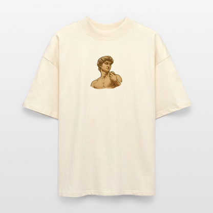♻️ 100% Bio Baumwolle Oversized T-Shirt Italia - Weißgrau