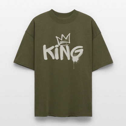 ♻️ 100% Bio Baumwolle Oversized Unisex T-Shirt - Khaki