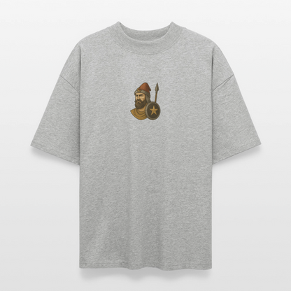 ♻️ 100% Bio Baumwolle Oversized T-Shirt Türkiye - Grau meliert