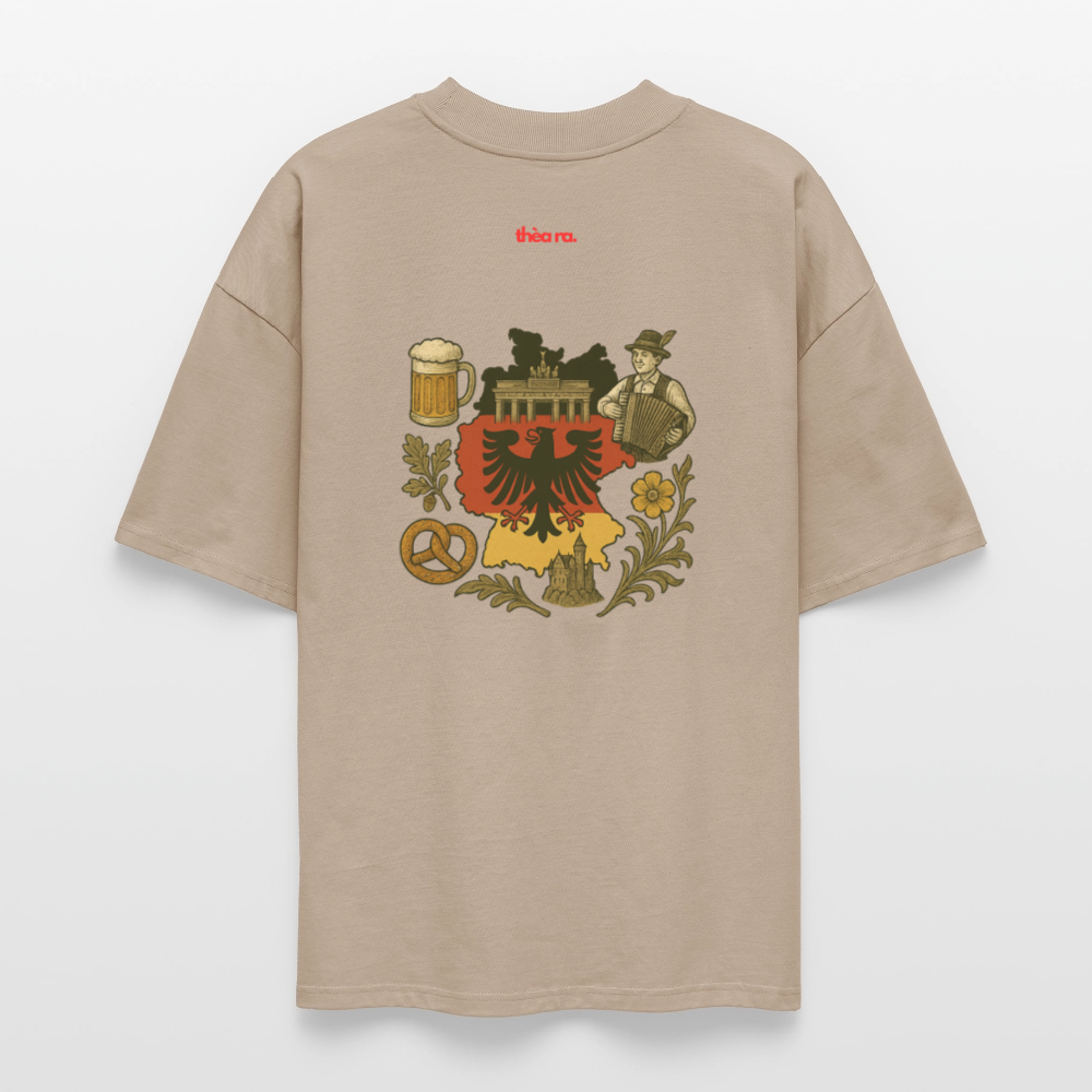 ♻️ 100% Bio Baumwolle Oversized Unisex T-Shirt - Steingrau