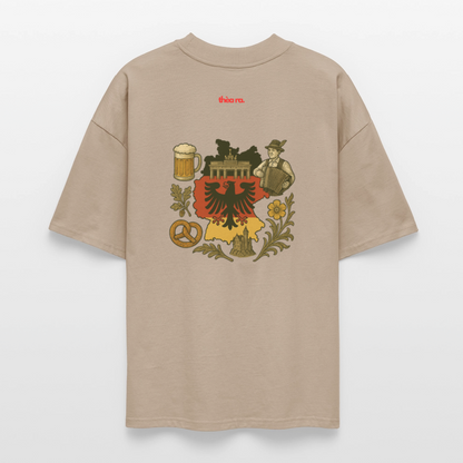 ♻️ 100% Bio Baumwolle Oversized Unisex T-Shirt - Steingrau