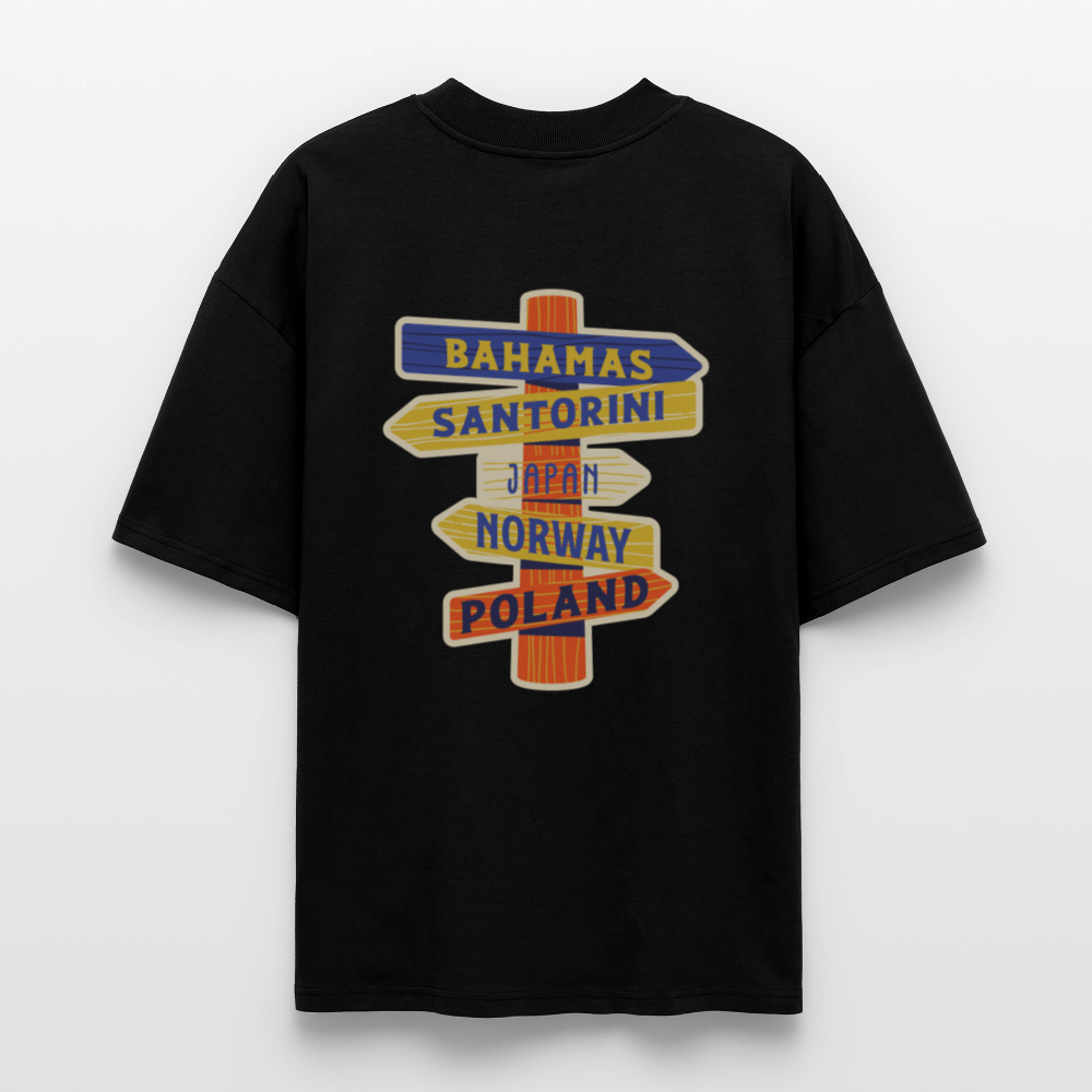 ♻️ 100% Bio Baumwolle Oversized T-Shirt - Schwarz