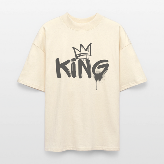 ♻️ 100% Bio Baumwolle Oversized Unisex T-Shirt - Weißgrau