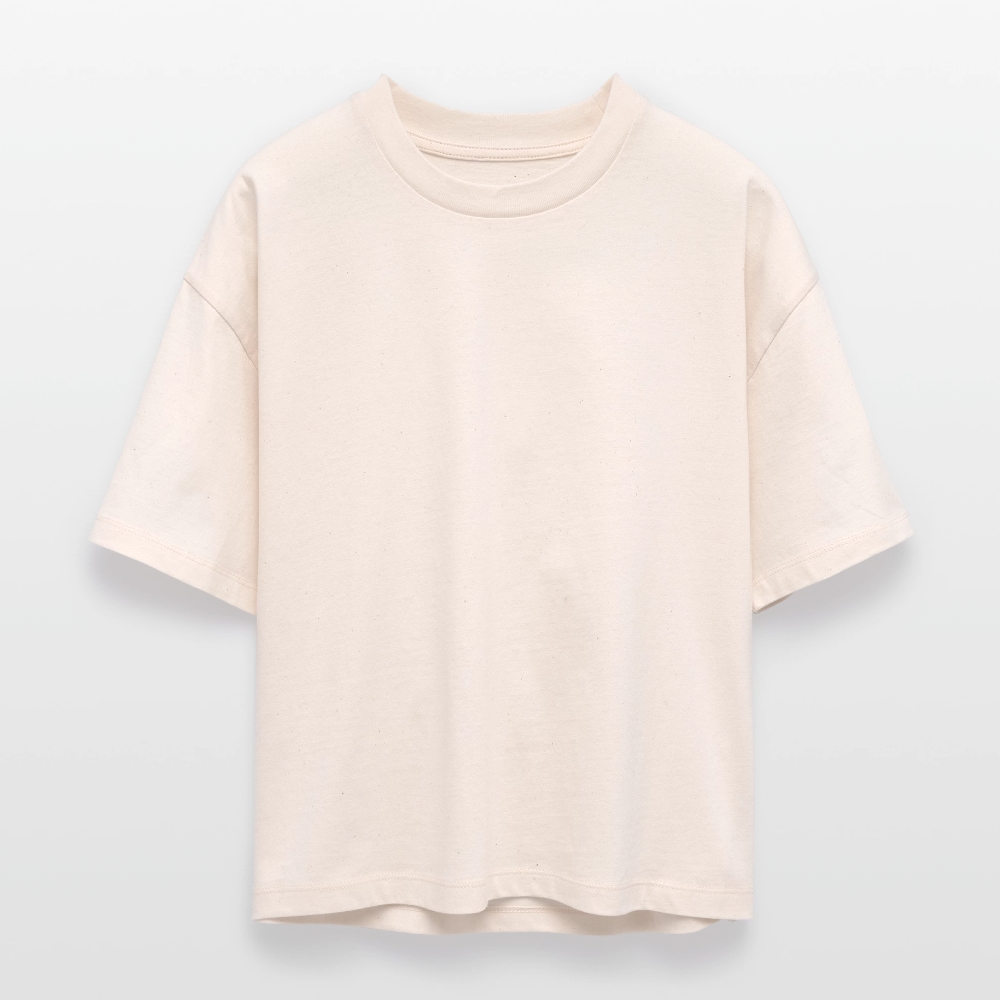 ♻️ Personalisierbares Frauen Boxy 100% Bio Baumwolle T-Shirt - Weißgrau