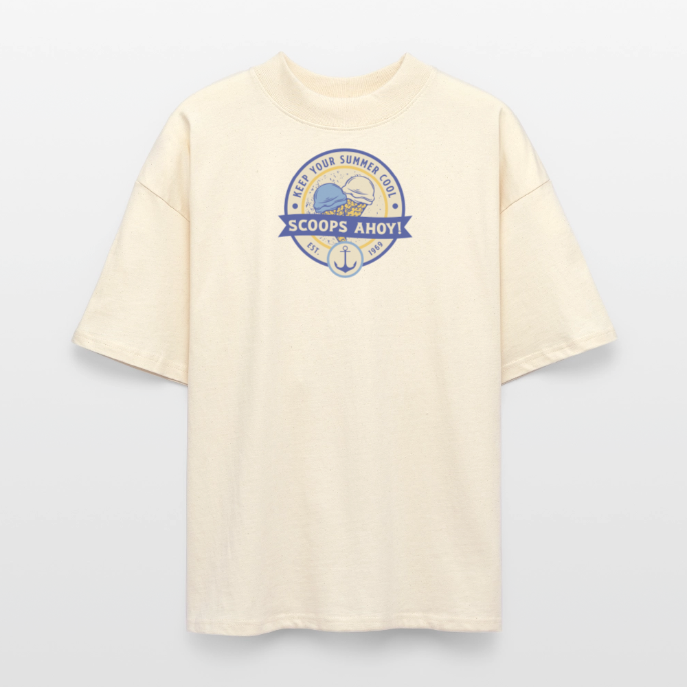 ♻️ 100% Bio Baumwolle Oversized T-Shirt - Weißgrau